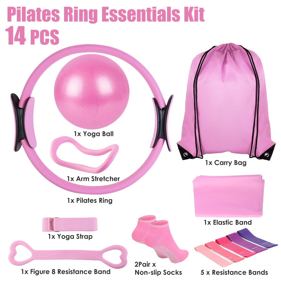 Pink Pilates Princess Bundle — 14-Piece Starter Kit - HealthWealthLiving