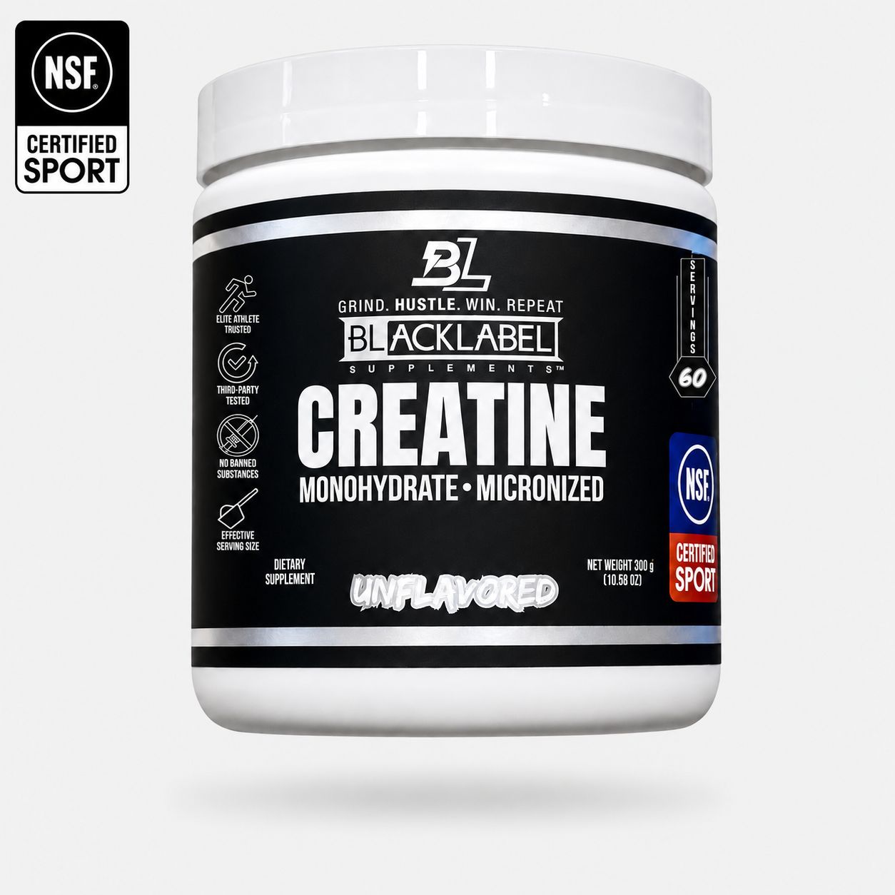 BLACKLABEL Creatine Monohydrate — NSF Certified Sport Muscle & Performance Support
