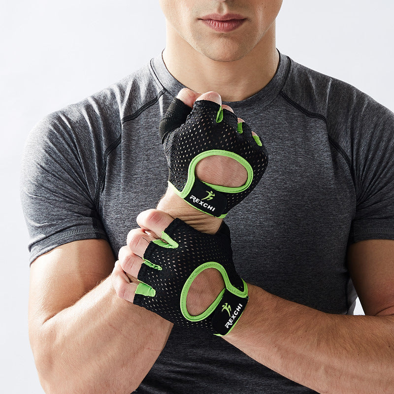 Breathable Half Finger Fitness Gloves — Grip & Support for Training