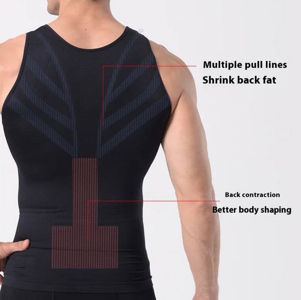 Men's Body Shaper Vest — Slimming Compression Tank for Belly Control & Posture