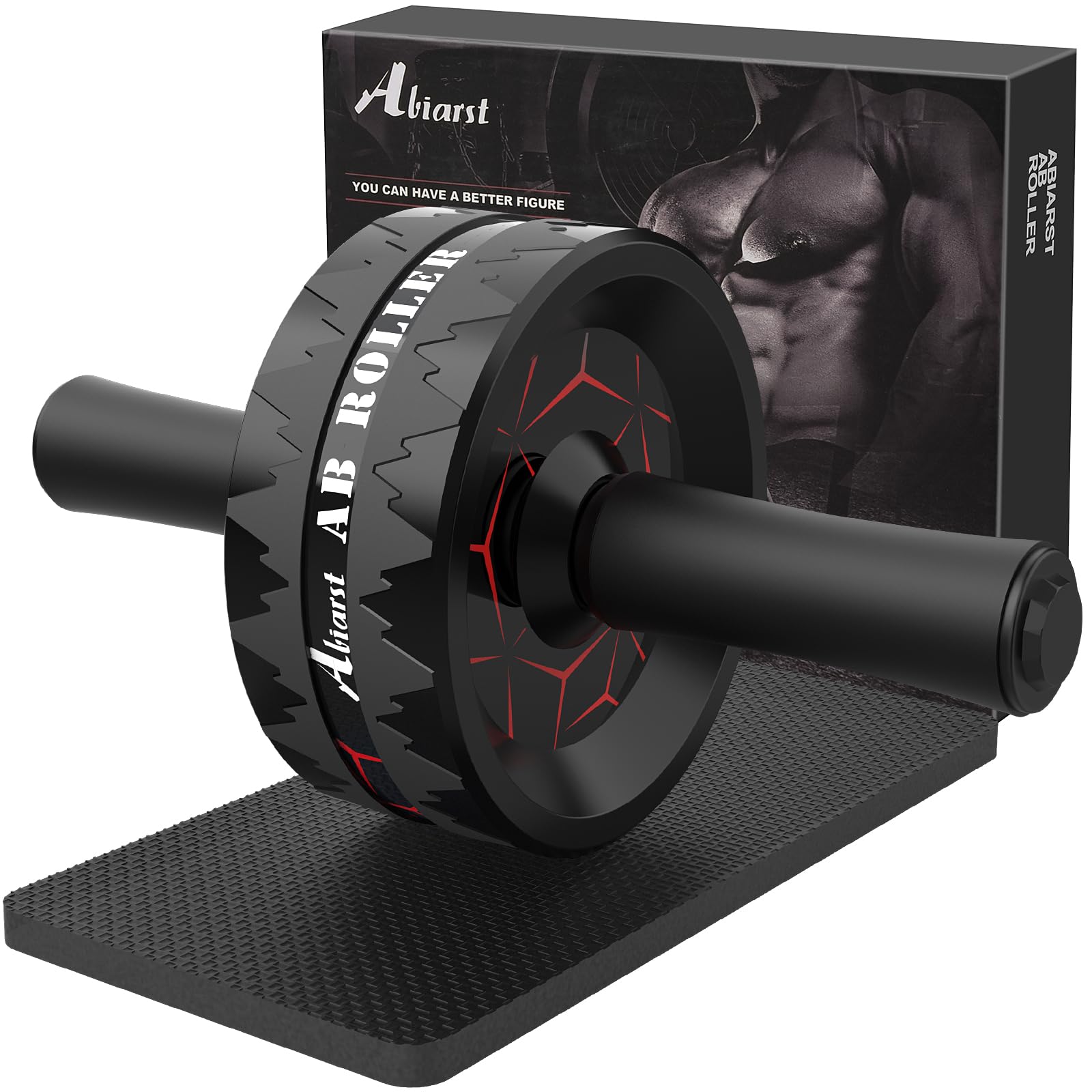 Ab Roller Wheel with Knee Pad | Core & Abdominal Strength Training | Home Gym