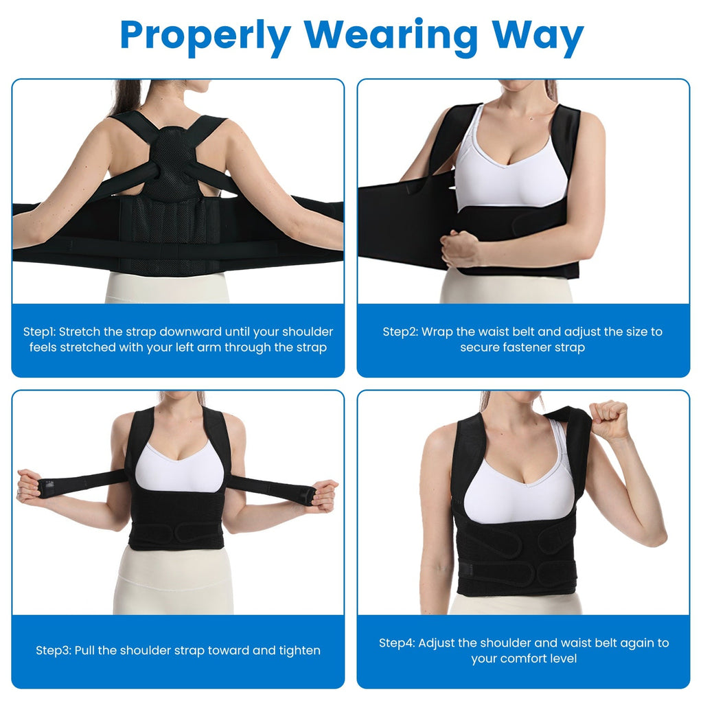 Posture Corrector Back Brace — Adjustable Support for Men & Women
