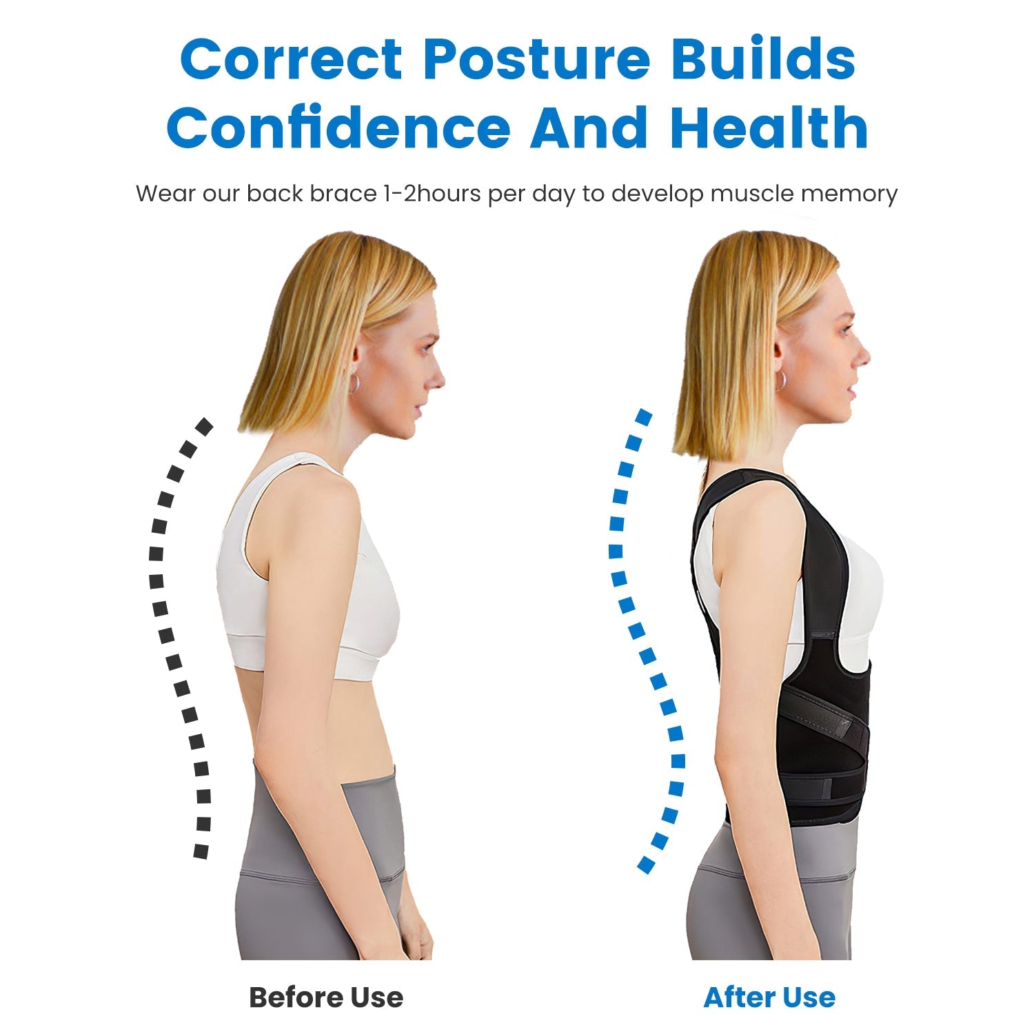 Posture Corrector Back Brace — Adjustable Support for Men & Women