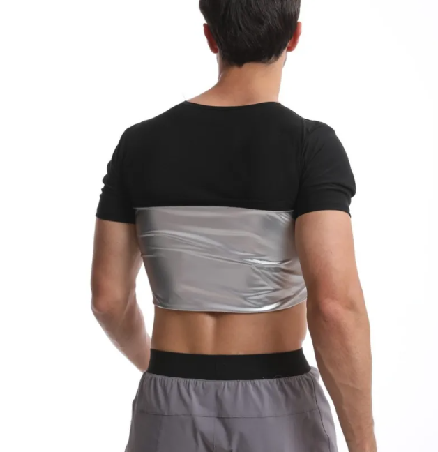 Men's Sauna Suit Compression Top — Sweat Enhancing Workout Shirt