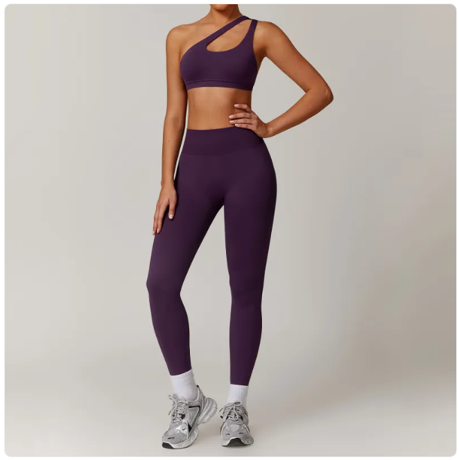 Seamless Backless Yoga Set — 2-Piece Sports Bra & High Waist Leggings