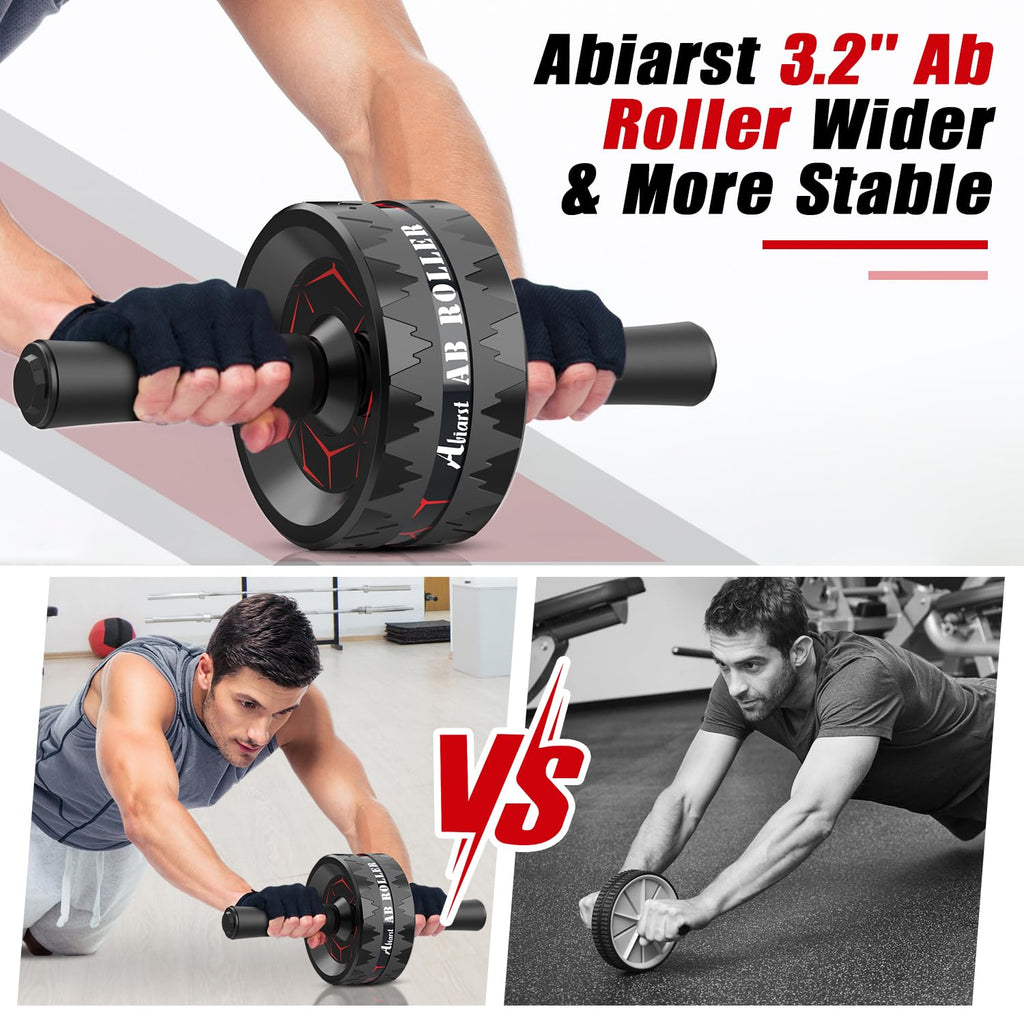 Ab Roller Wheel with Knee Pad | Core & Abdominal Strength Training | Home Gym