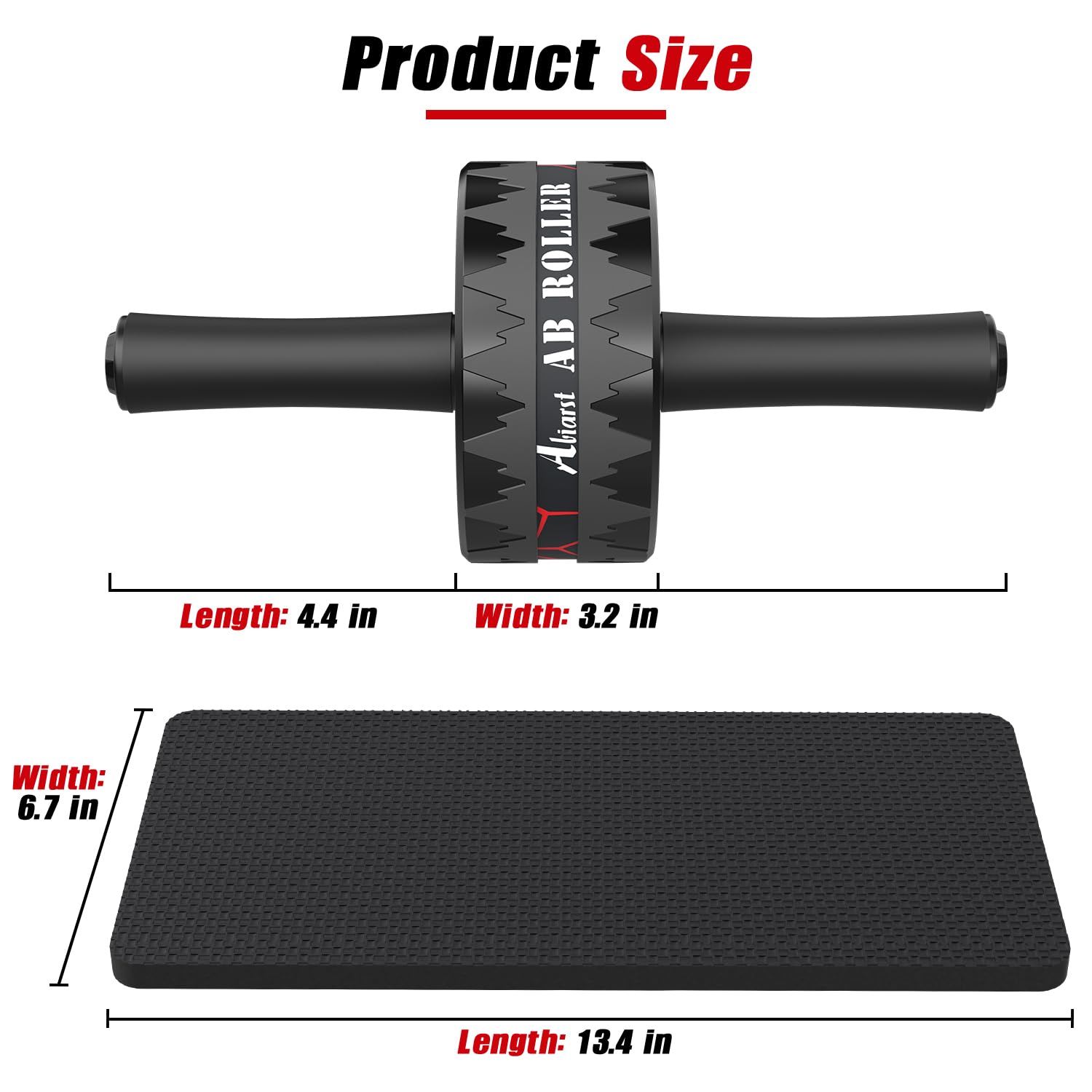 Ab Roller Wheel with Knee Pad | Core & Abdominal Strength Training | Home Gym