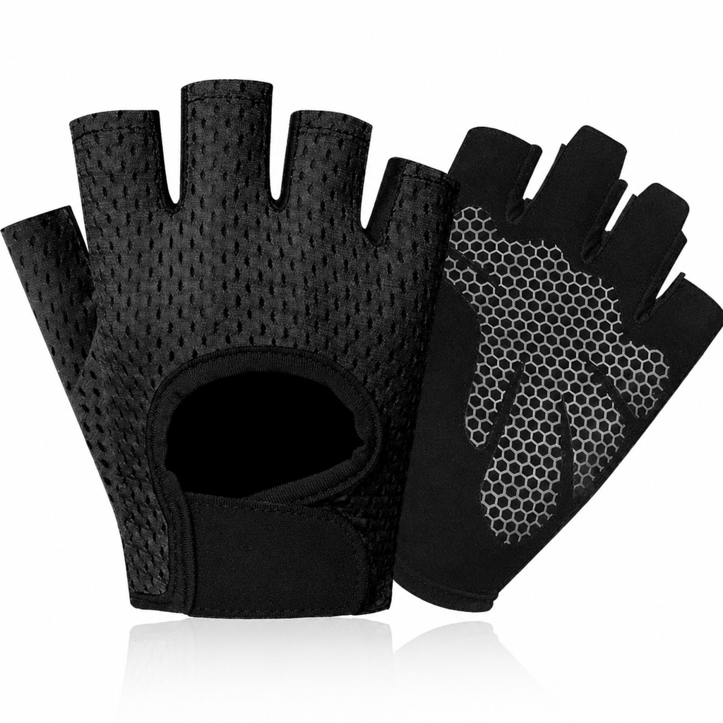 Breathable Half Finger Fitness Gloves — Grip & Support for Training