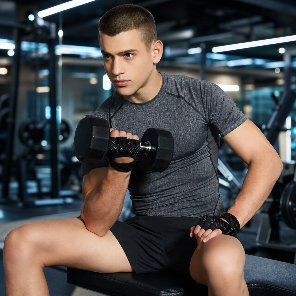 Breathable Half Finger Fitness Gloves — Grip & Support for Training