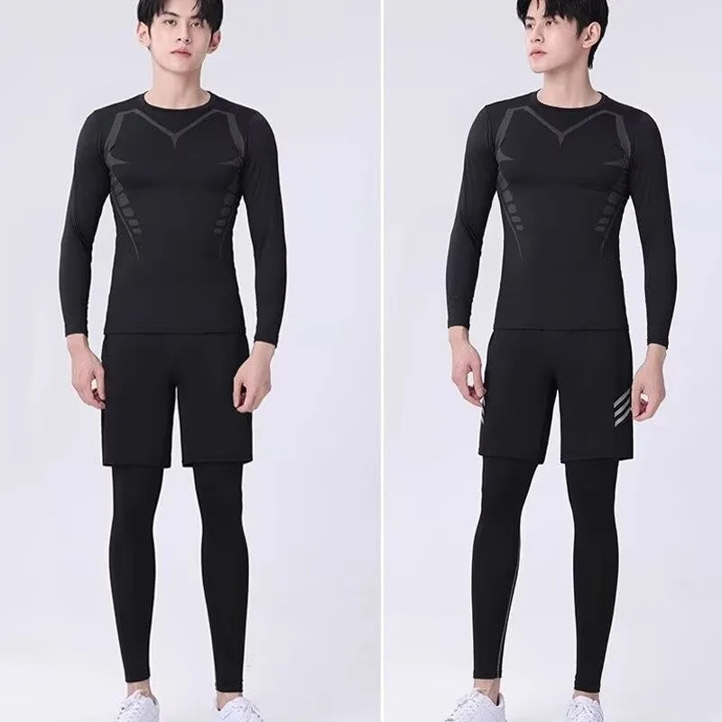 Men's Compression Athletic T-Shirt — Moisture-Wicking Muscle Support Training Top