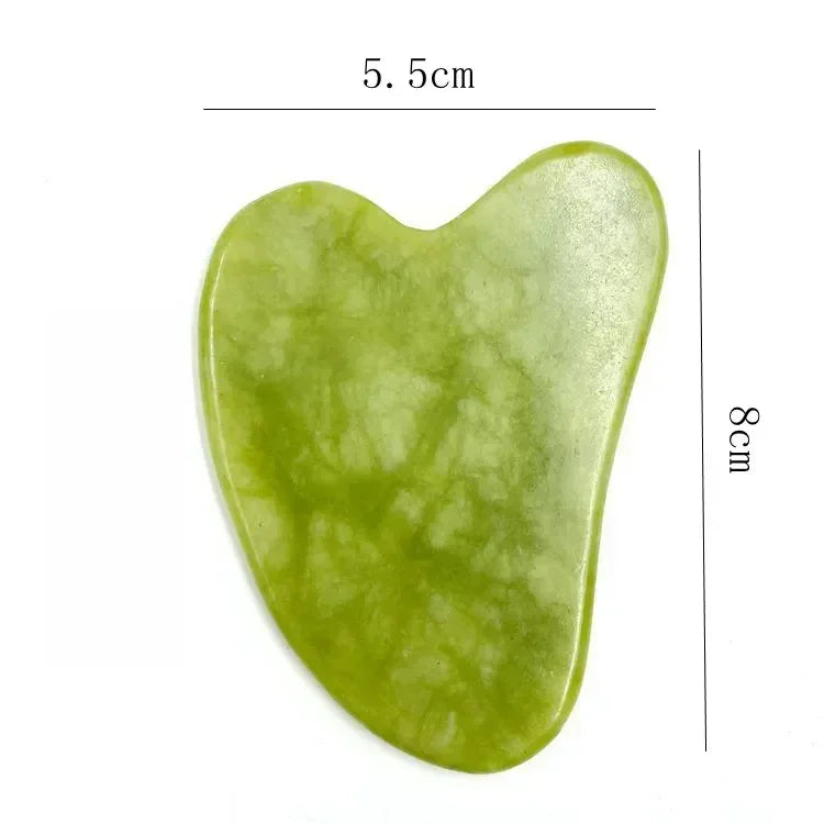 Jade Face Roller & Gua Sha Set — Natural Stone Facial Massage & Skin Lifting Tool