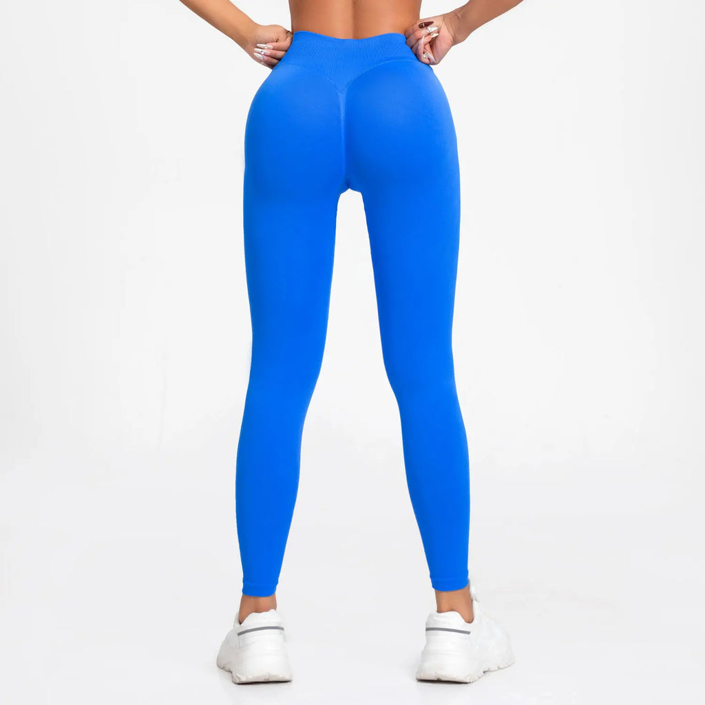 Seamless High Waist Workout Leggings — Squat Proof, Scrunch Butt, 4-Way Stretch