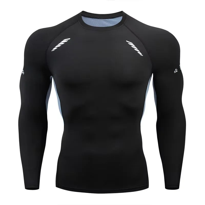 Men's Compression Athletic T-Shirt — Moisture-Wicking Muscle Support Training Top