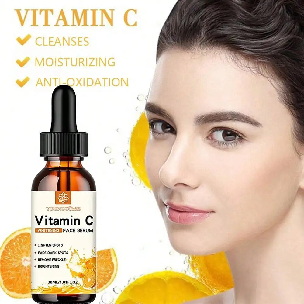 Vitamin C Brightening Face Serum 30ml — Dark Spot Remover, Hydrating & Anti-Aging