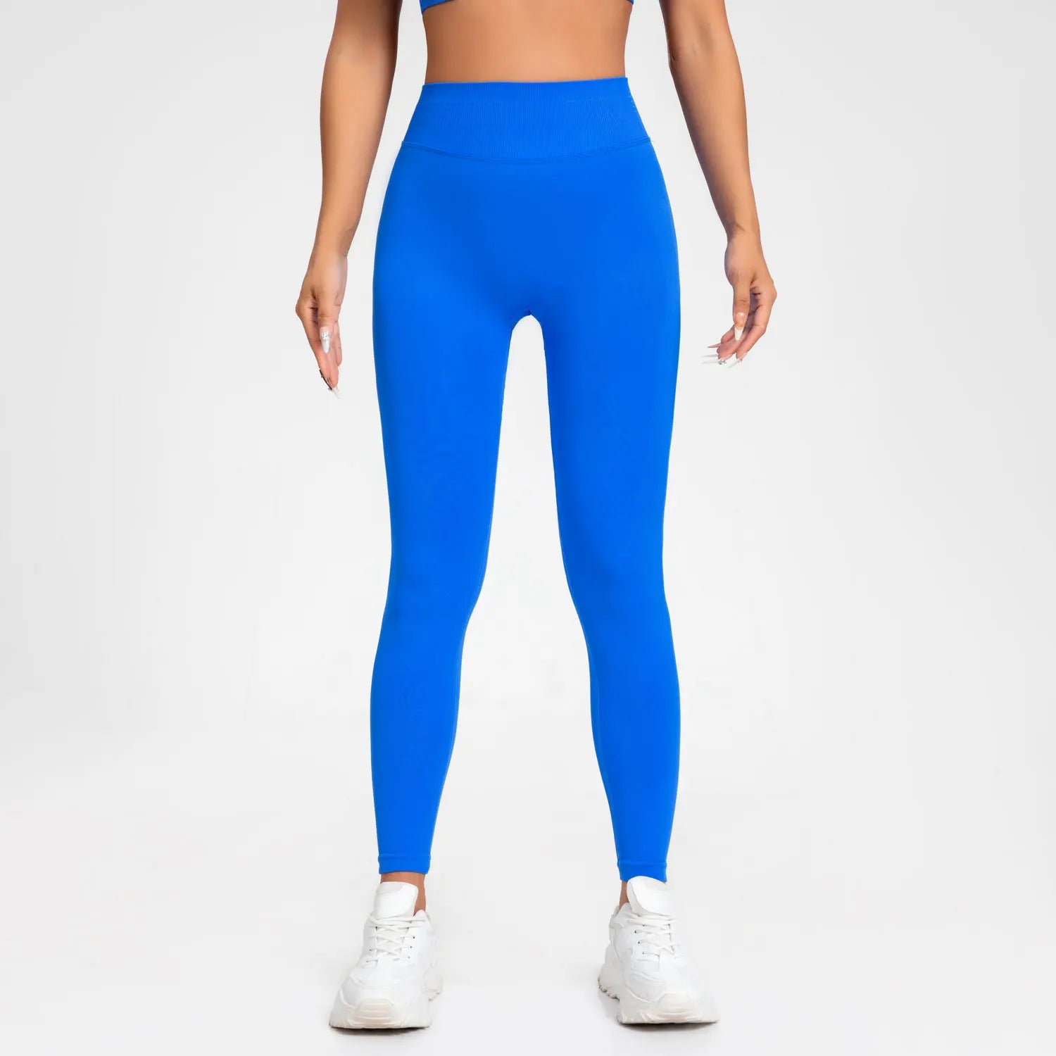 Seamless High Waist Workout Leggings — Squat Proof, Scrunch Butt, 4-Way Stretch