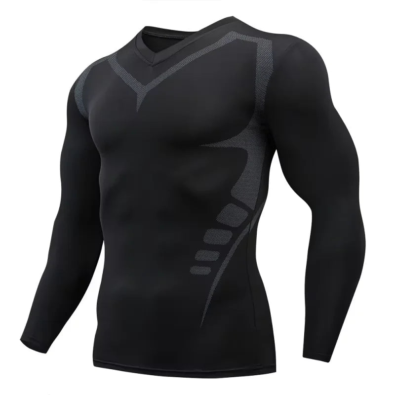 Men's Compression Athletic T-Shirt — Moisture-Wicking Muscle Support Training Top