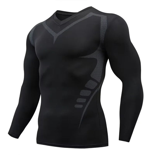Men's Compression Long Sleeve Shirt - HealthWealthLiving