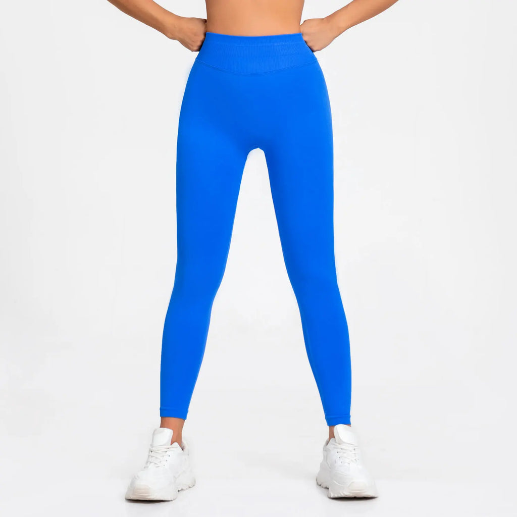 Seamless High Waist Workout Leggings — Squat Proof, Scrunch Butt, 4-Way Stretch