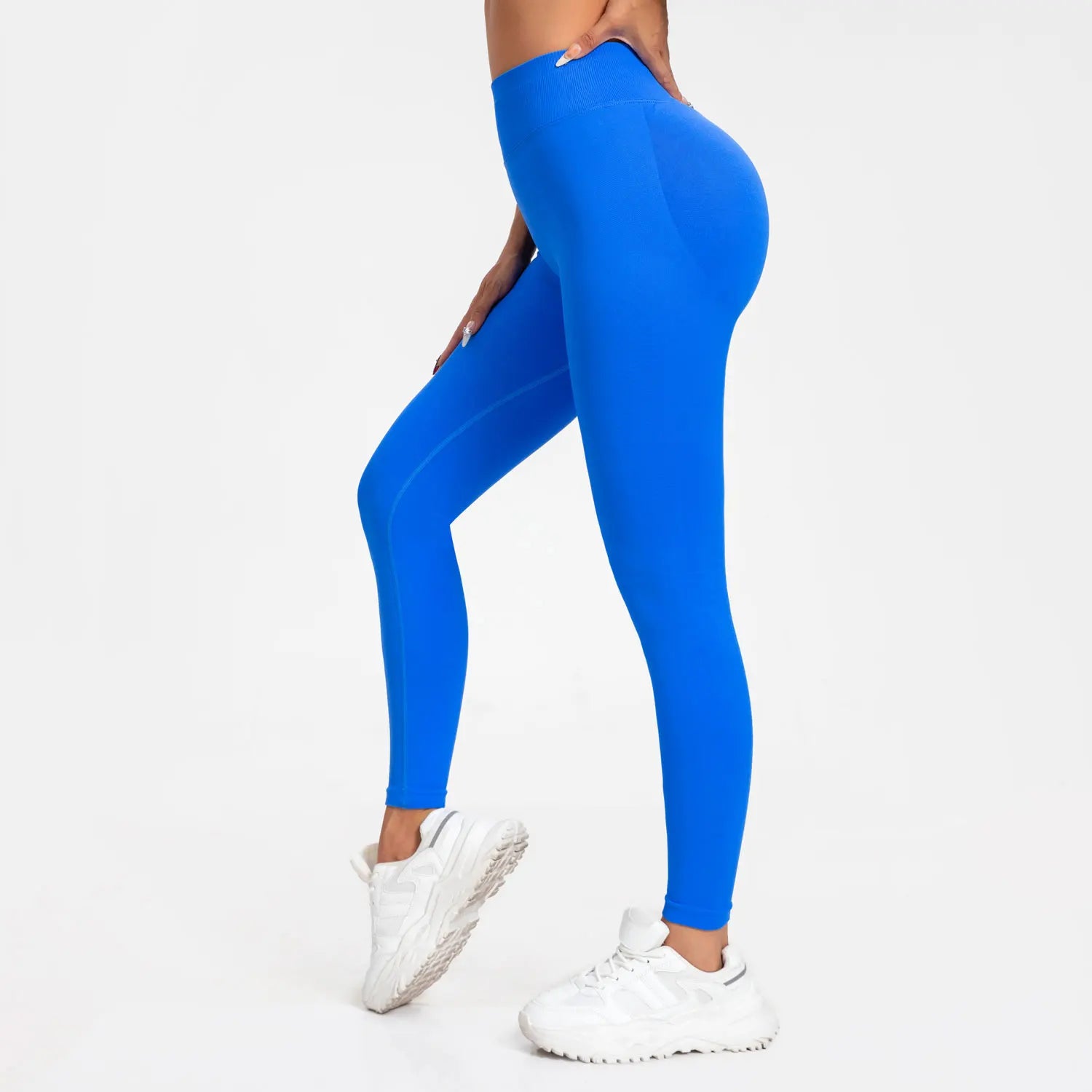 Seamless High Waist Workout Leggings — Squat Proof, Scrunch Butt, 4-Way Stretch
