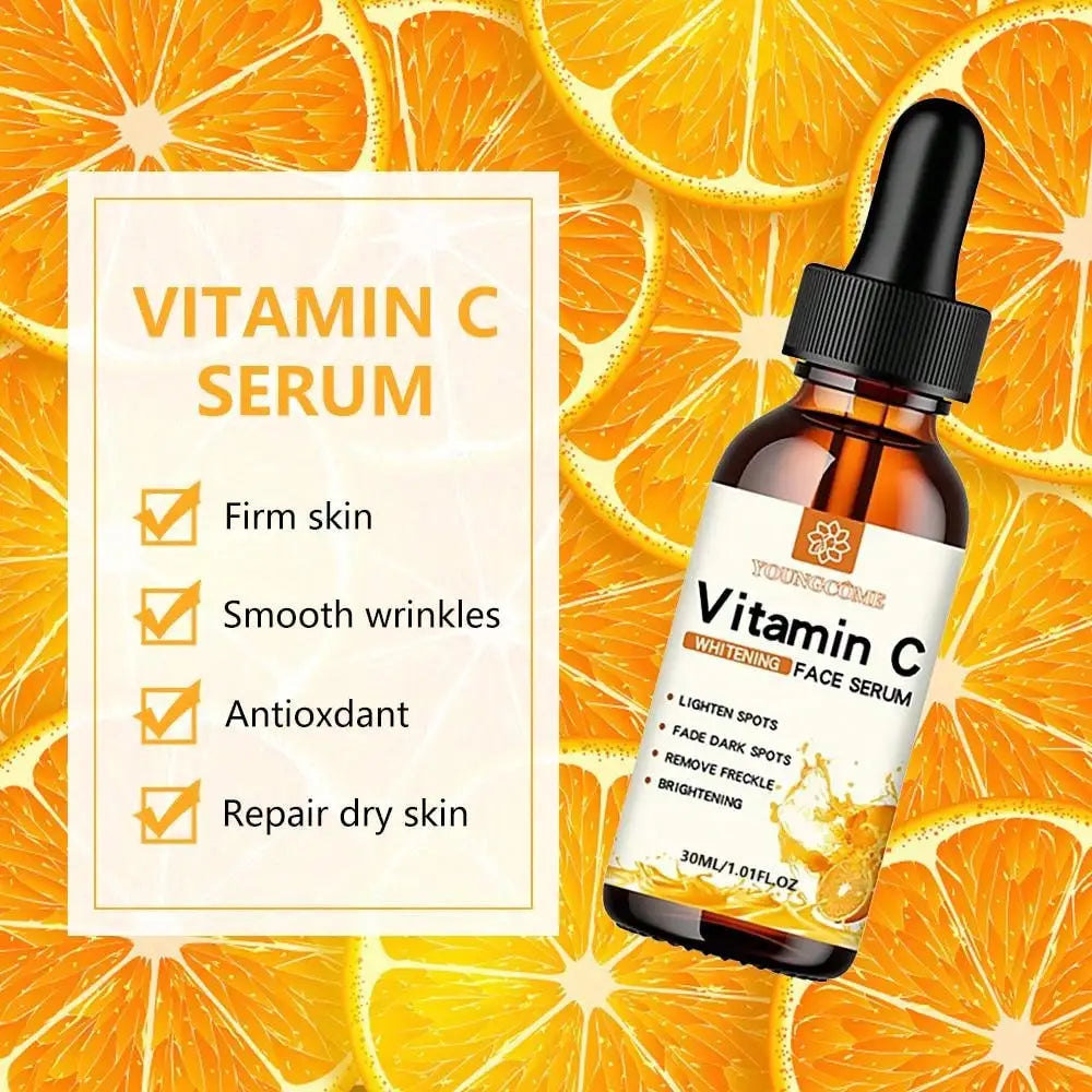 Vitamin C Brightening Face Serum 30ml — Dark Spot Remover, Hydrating & Anti-Aging