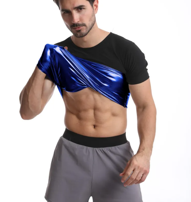 Men's Sauna Suit Compression Top — Sweat Enhancing Workout Shirt