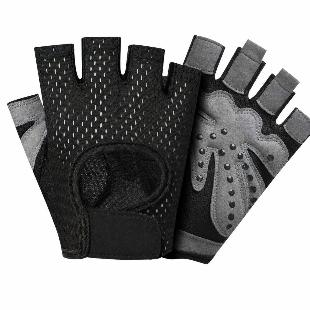 Breathable Half Finger Fitness Gloves — Grip & Support for Training