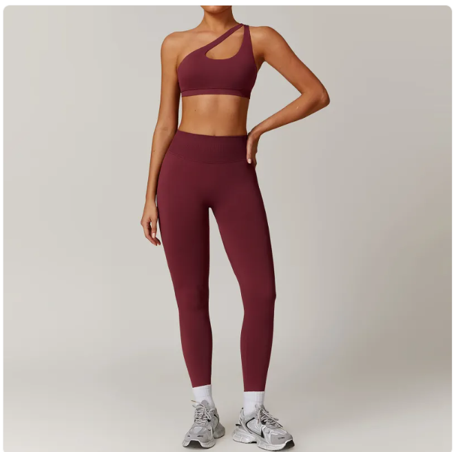 Seamless Backless Yoga Set — 2-Piece Sports Bra & High Waist Leggings