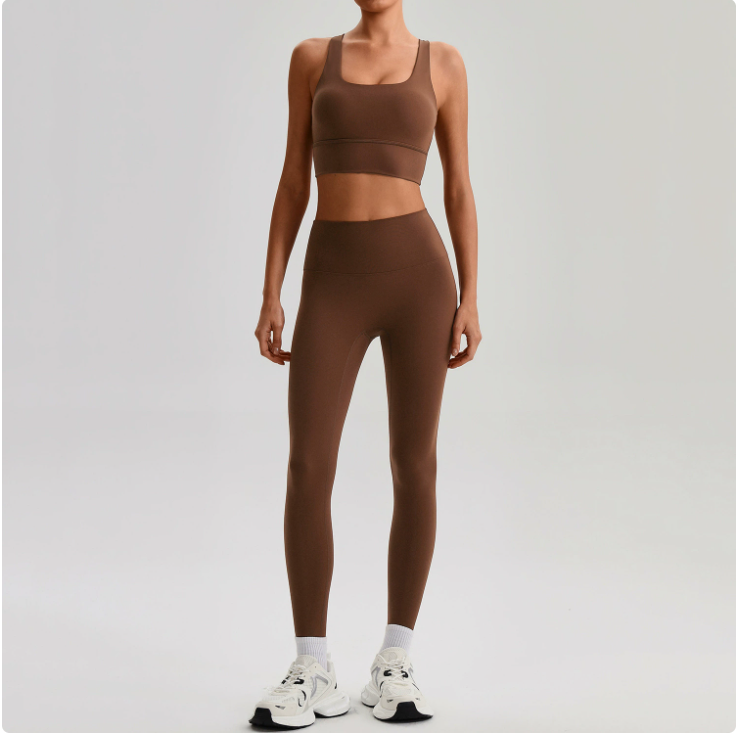 Seamless Backless Yoga Set — 2-Piece Sports Bra & High Waist Leggings