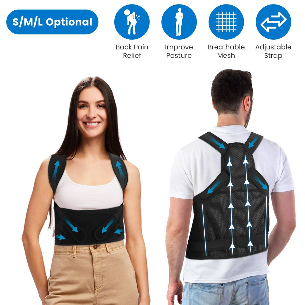 Posture Corrector Back Brace — Adjustable Support for Men & Women