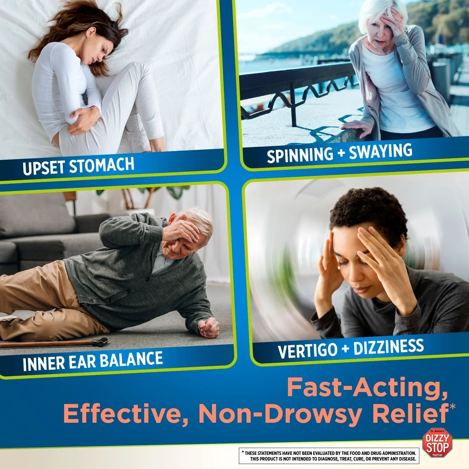Dizzy Stop by Dr. Barton's – Non-Drowsy Vertigo, Dizziness & Balance Support