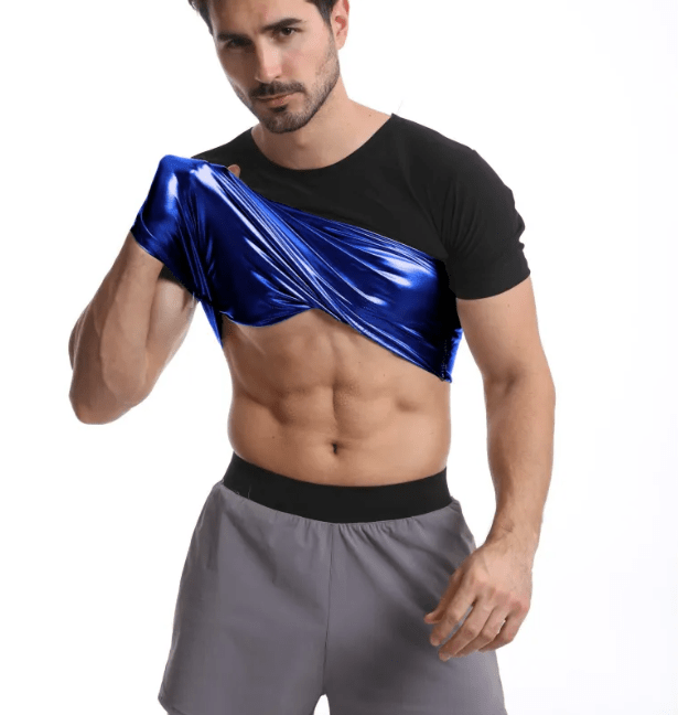 Men's Sauna Suit Compression Top — Sweat Enhancing Workout Shirt - HealthWealthLiving