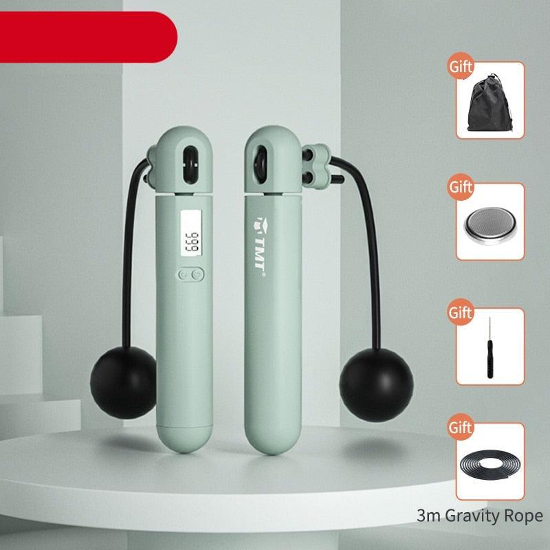 Smart Digital Jump Rope — Adjustable Length, Calorie Counter, Weighted Handle Option