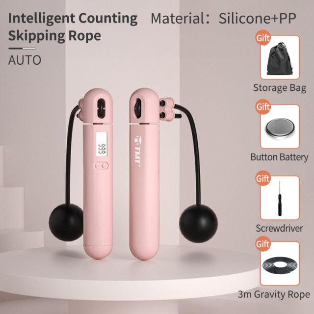 Smart Digital Jump Rope — Adjustable Length, Calorie Counter, Weighted Handle Option